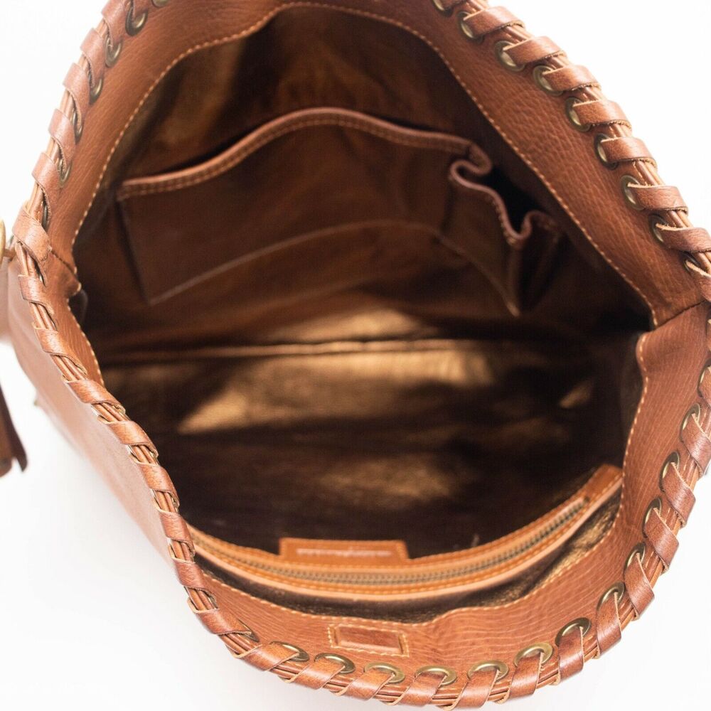 Michael Kors Collection Fringe Tassel Western Leather Hobo Bag MADE IN ITALY - Picture 6 of 10